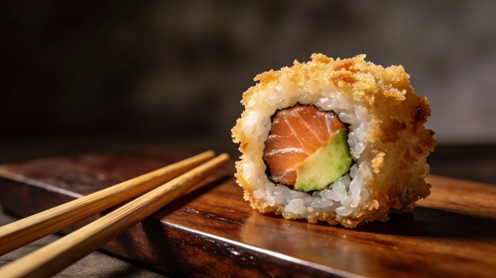 Presentación artística de sushi