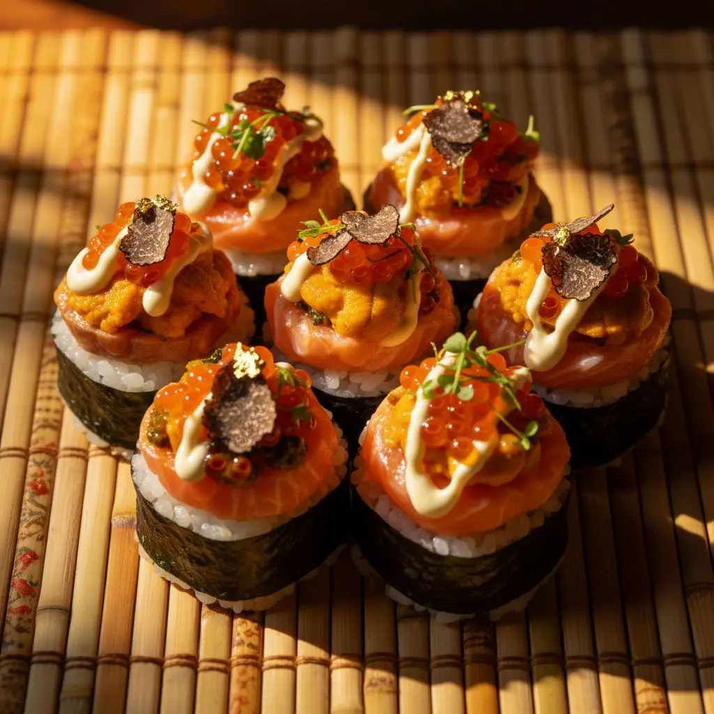 Concepto de sushi moderno